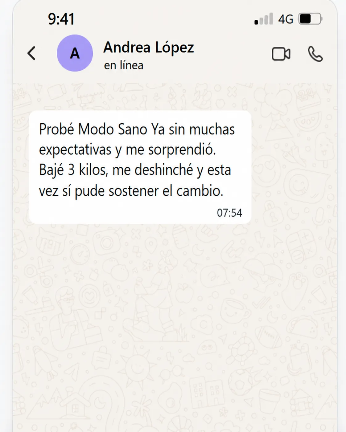 Comentario real de clienta 2